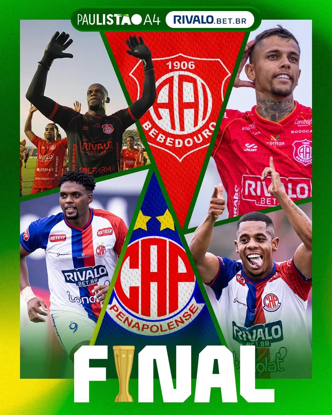 Inter de Bebedouro e Penapolense vão em busca do título do Paulistão A4 Rivalo 2026!