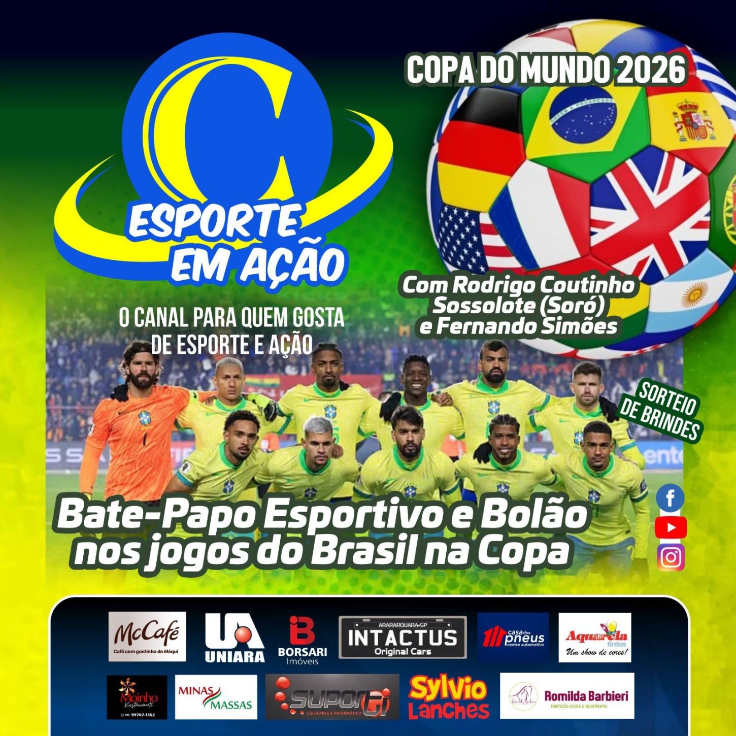 BRASIL NA COPA DO MUNDO 2026 É COM O CANAL ESPORTE EM AÇÃO!