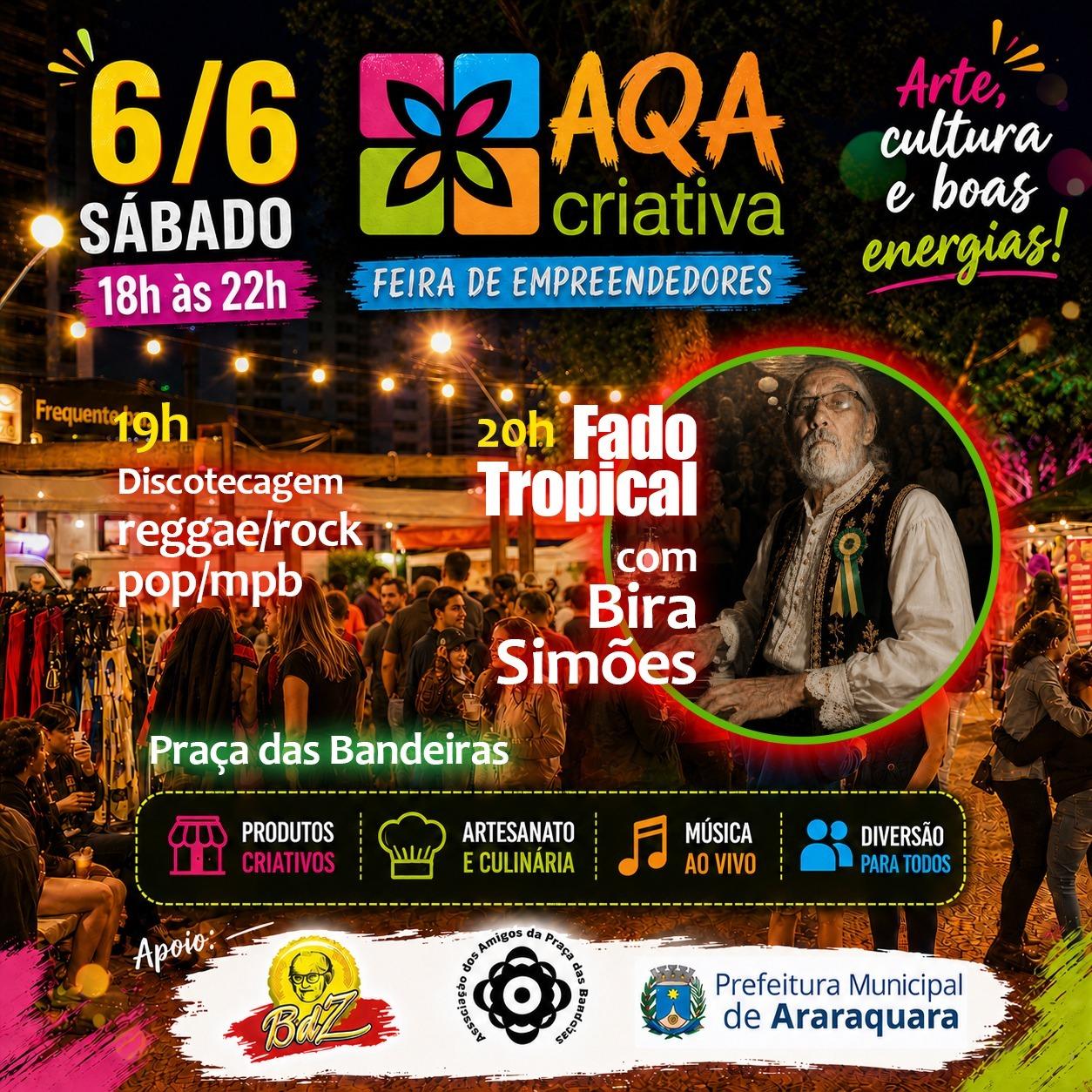 Fado Tropical e Discotecagem agitam Praça das Bandeiras em Araraquara!