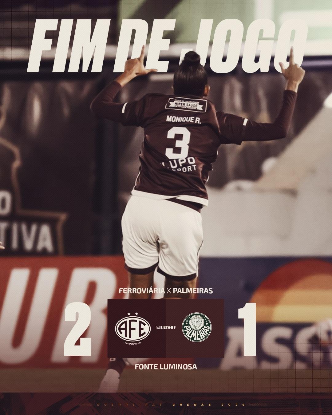 Ferroviária 2 X 1 Palmeiras - Terceira rodada - Paulistão Feminino 2026!