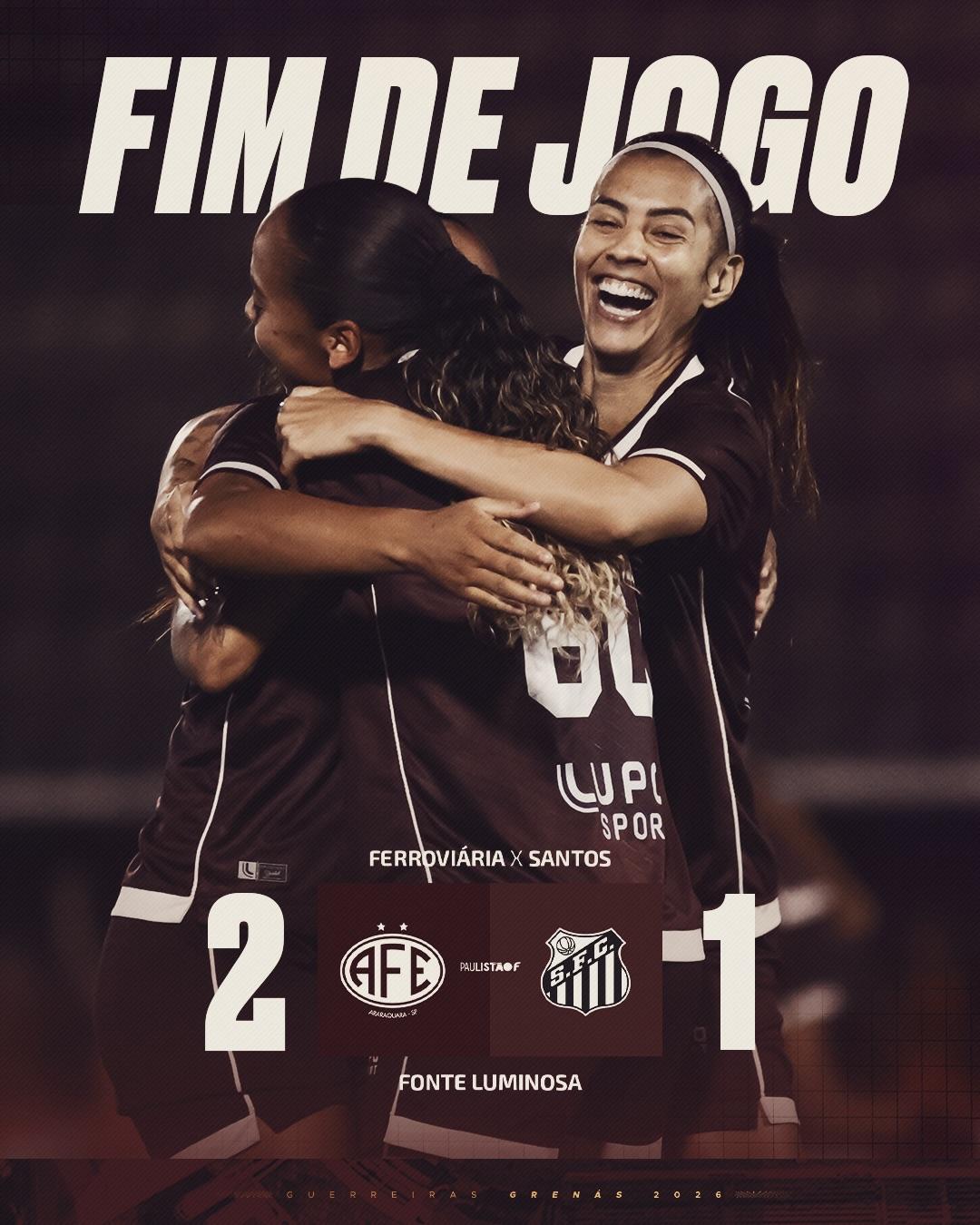 Ferroviária 2 X 1 Santos - Paulista Feminino A1 2026 - Primeira rodada!