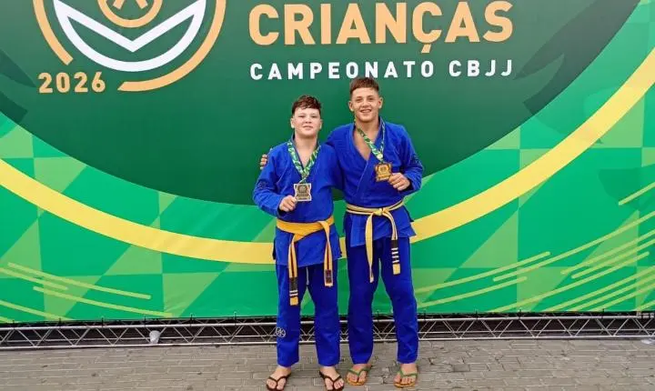  ARARAQUARENSES VICTOR SILVA SÃO CAMPEÃO BRASILEIRO KIDS E GABRIEL SILVA 3º COLOCADO DE JIU JITSU 2026!