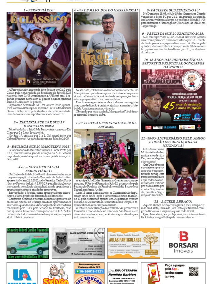 AS 12 DO SORÓ - FOLHA DA CIDADE DE ARARAQUARA - 30 DE MAIO DE 2025 - SEXTA-FEIRA!