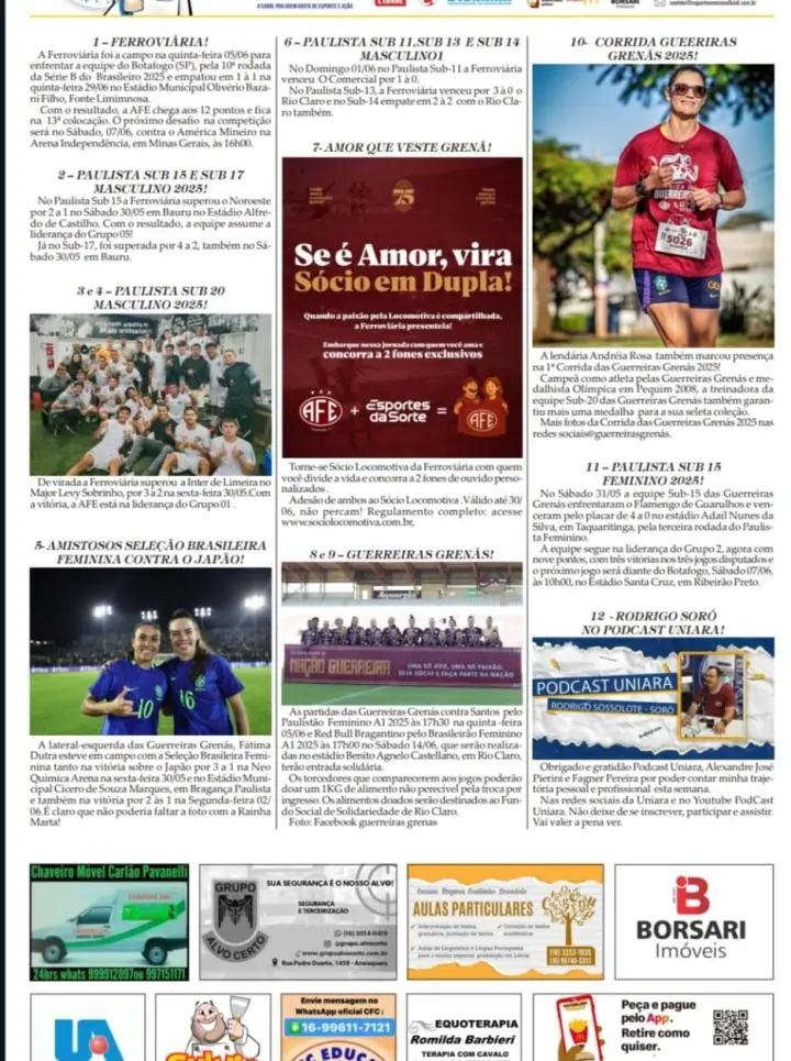 AS 12 DO SORÓ - FOLHA DA CIDADE DE ARARAQUARA - 06 DE MAIO DE 2025 - SEXTA-FEIRA!