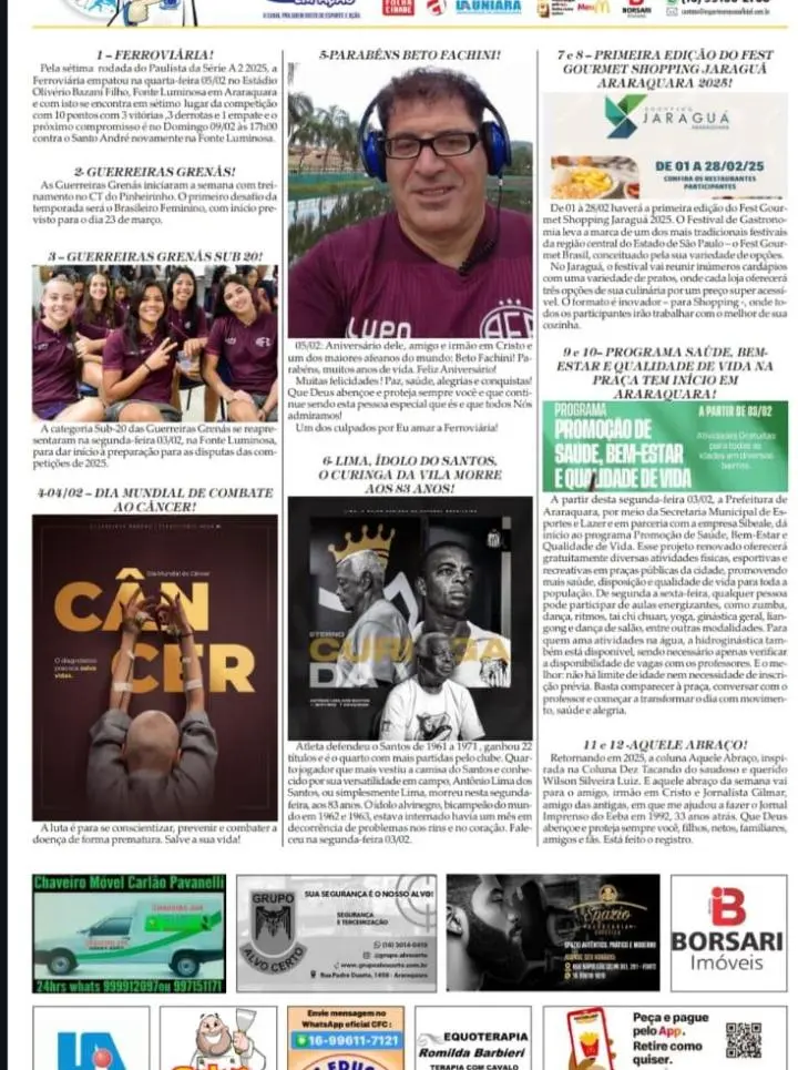 AS 12 DO SORÓ - FOLHA DA CIDADE DE ARARAQUARA - 07/02/2025 - SEXTA-FEIRA!