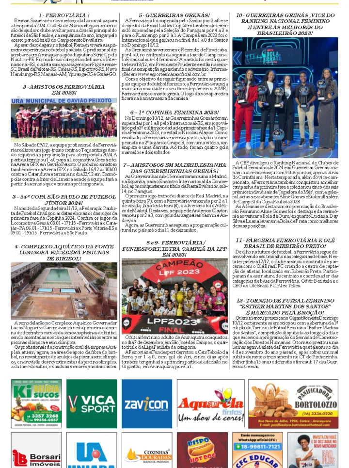 AS 12 DO SORÓ - FOLHA DA CIDADE DE ARARAQUARA!14/12/2023 - QUINTA-FEIRA COM LILIANE FISCARELLI!!