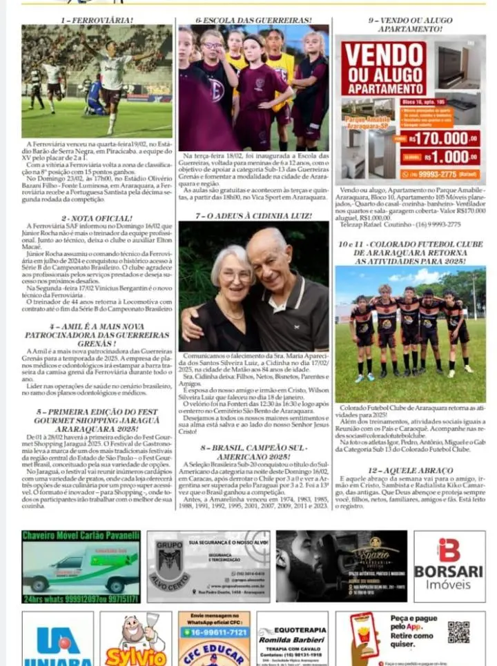 AS 12 DO SORÓ - FOLHA DA CIDADE DE ARARAQUARA - 21/02/2025 - SEXTA-FEIRA!