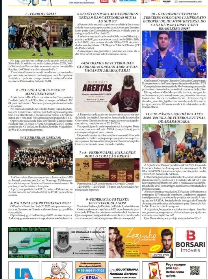 AS 12 DO SORÓ - FOLHA DA CIDADE DE ARARAQUARA - 25/04/2025 -SEXTA-FEIRA!