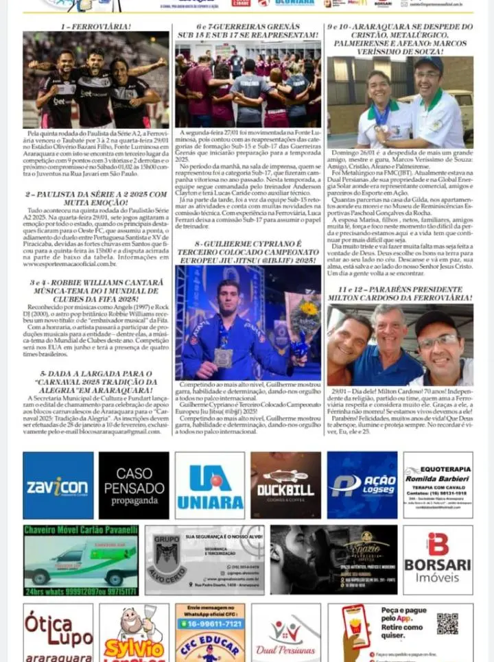 AS 12 DO SORÓ - FOLHA DA CIDADE DE ARARAQUARA - 31/01/2025 - SEXTA-FEIRA!