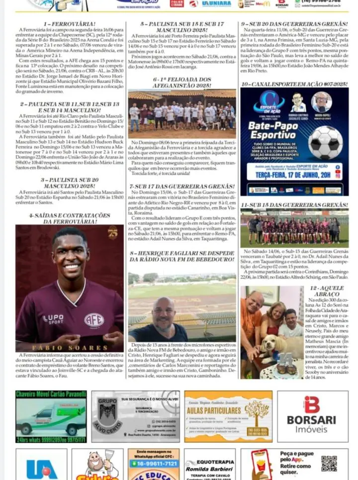 AS 12 DO SORÓ - FOLHA DA CIDADE DE ARARAQUARA - EDIÇÃO 300 - 19 DE JUNHO DE 2025 - QUINTA-FEIRA!