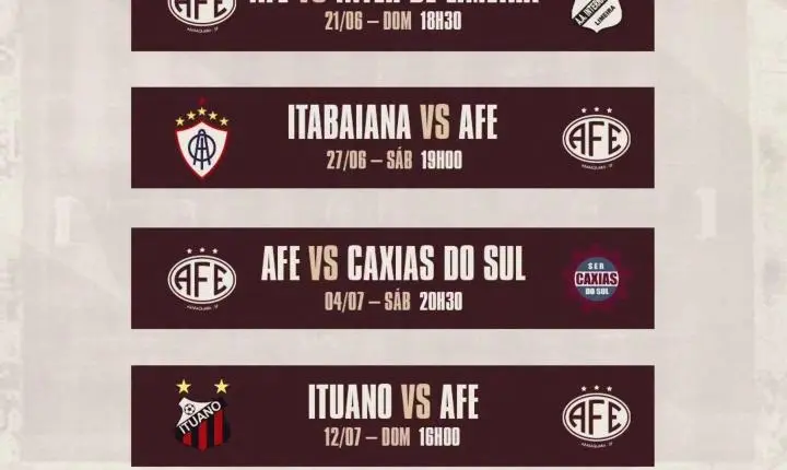 Confira da 10ª até a 15ª rodada do Campeonato Brasileiro da Série C 2026!