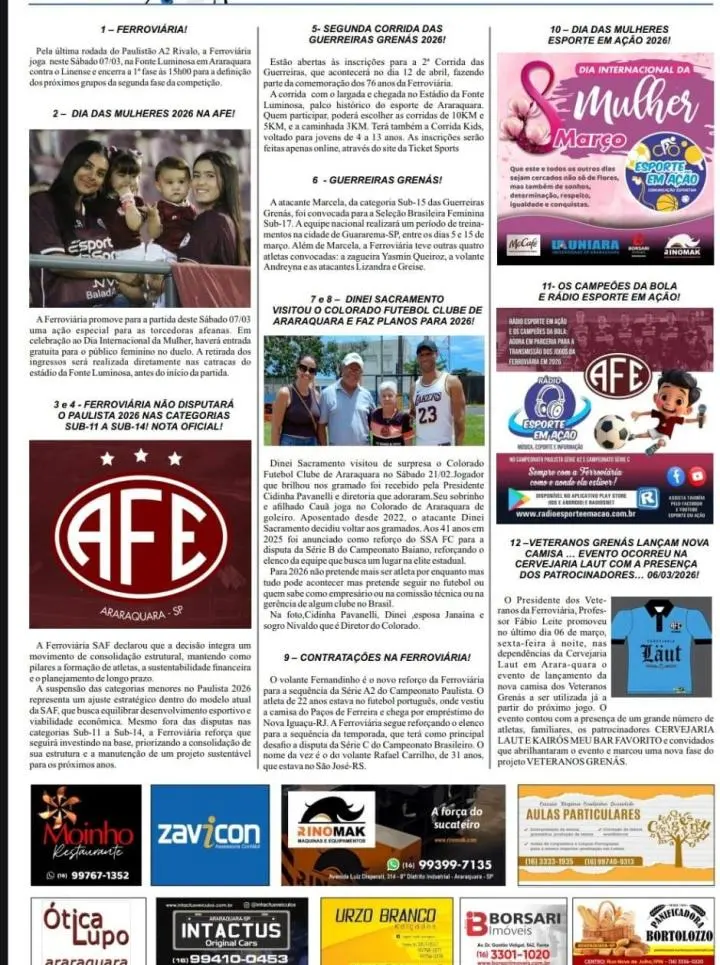 EDIÇÃO 00018 - ESPORTE EM AÇÃO COMUNICAÇÃO ESPORTIVA - 06/03/2026 - SEXTA-FEIRA!