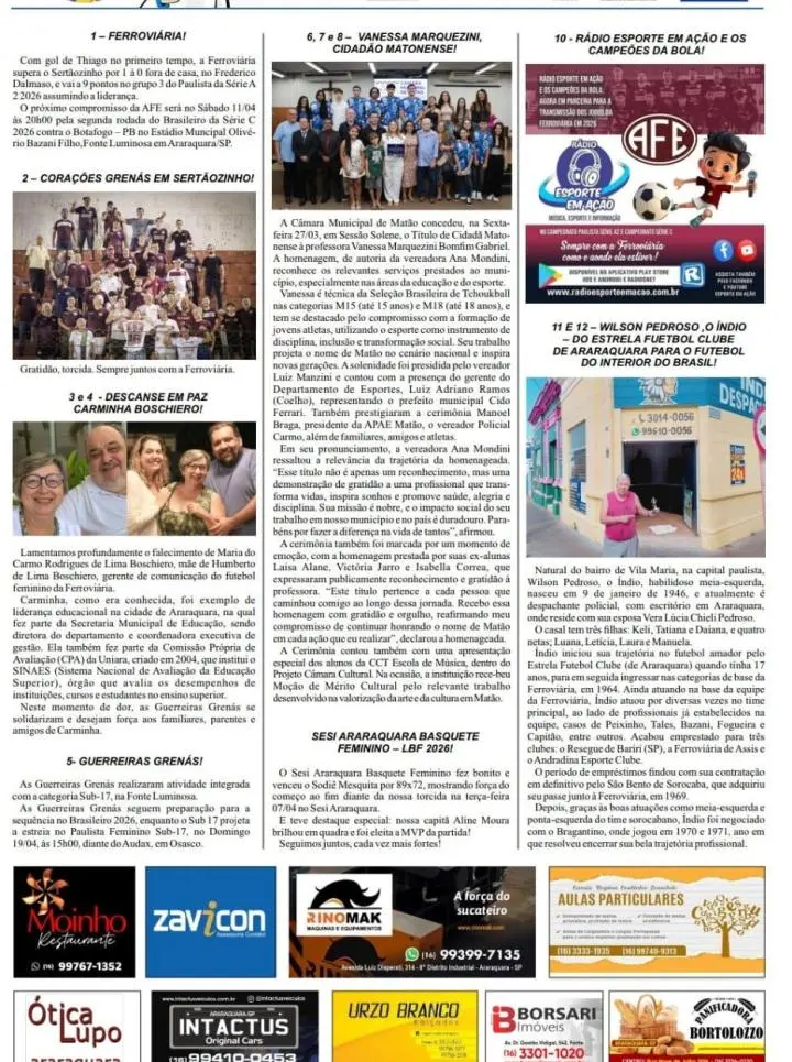 EDIÇÃO 00028 - ESPORTE EM AÇÃO COMUNICAÇÃO ESPORTIVA - 10/04/2026 - SEXTA-FEIRA!