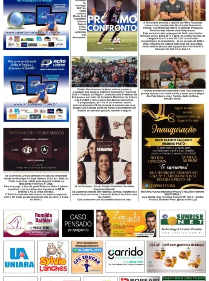 EDIÇÃO 0015 - ESPORTE EM AÇÃO COMUNICAÇÃO ESPORTIVA - 21/02/2026 - SÁBADO!