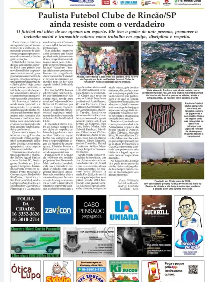 FATOS E FOTOS- FOLHA DA CIDADE DE ARARAQUARA! 04/01/2025 - SÁBADO !