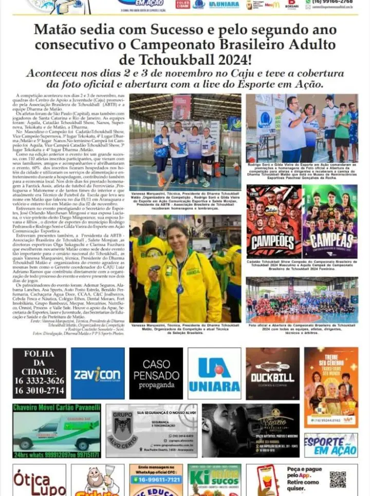 FATOS E FOTOS - FOLHA DA CIDADE DE ARARAQUARA!07/011/2024 - QUINTA-FEIRA !