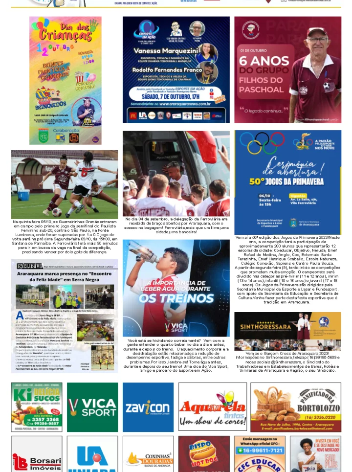 FATOS E FOTOS - FOLHA DA CIDADE DE ARARAQUARA!07/10/2023 - SÁBADO COM LILIANE FISCARELLI!