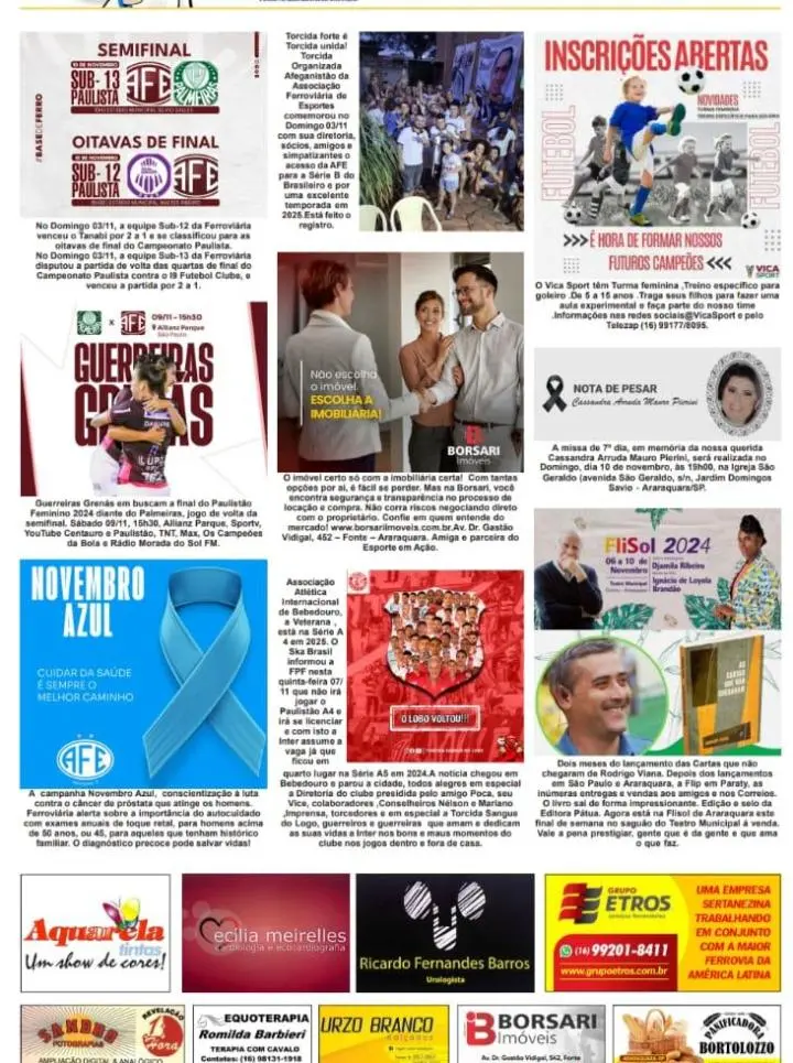 FATOS E FOTOS - FOLHA DA CIDADE DE ARARAQUARA!09/011/2024 - SÁBADO!