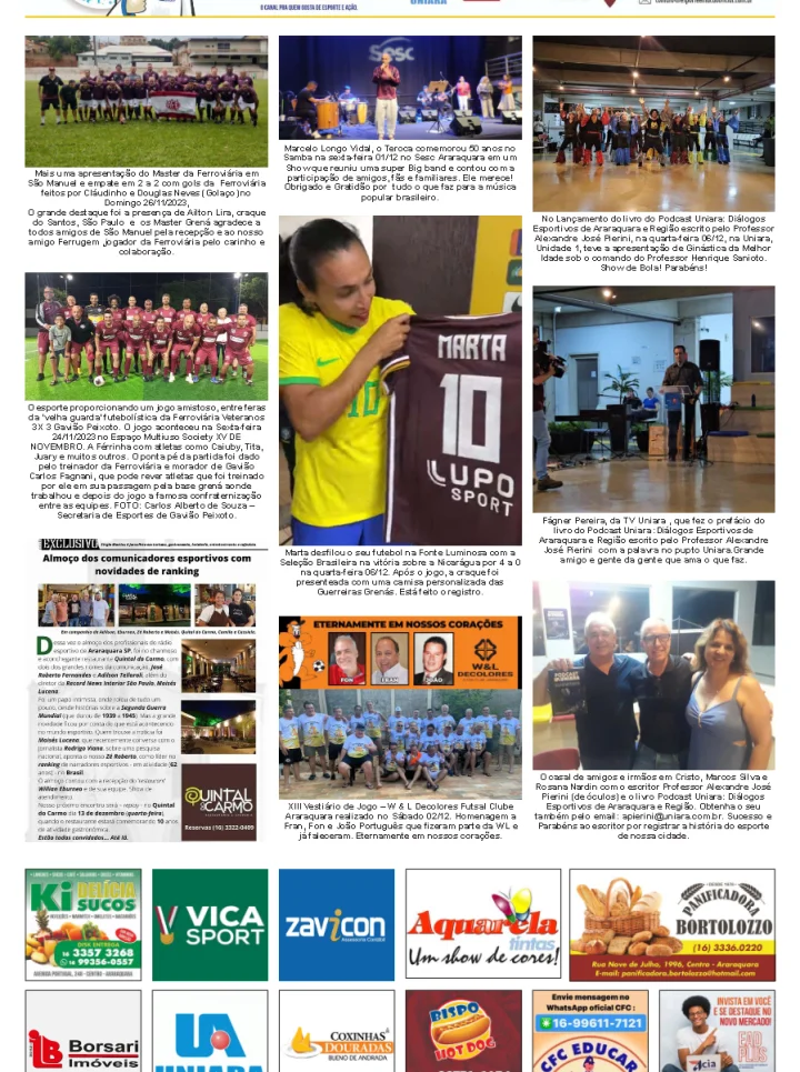 FATOS E FOTOS - FOLHA DA CIDADE DE ARARAQUARA!09/12/2023 - SÁBADO COM LILIANE FISCARELLI!!