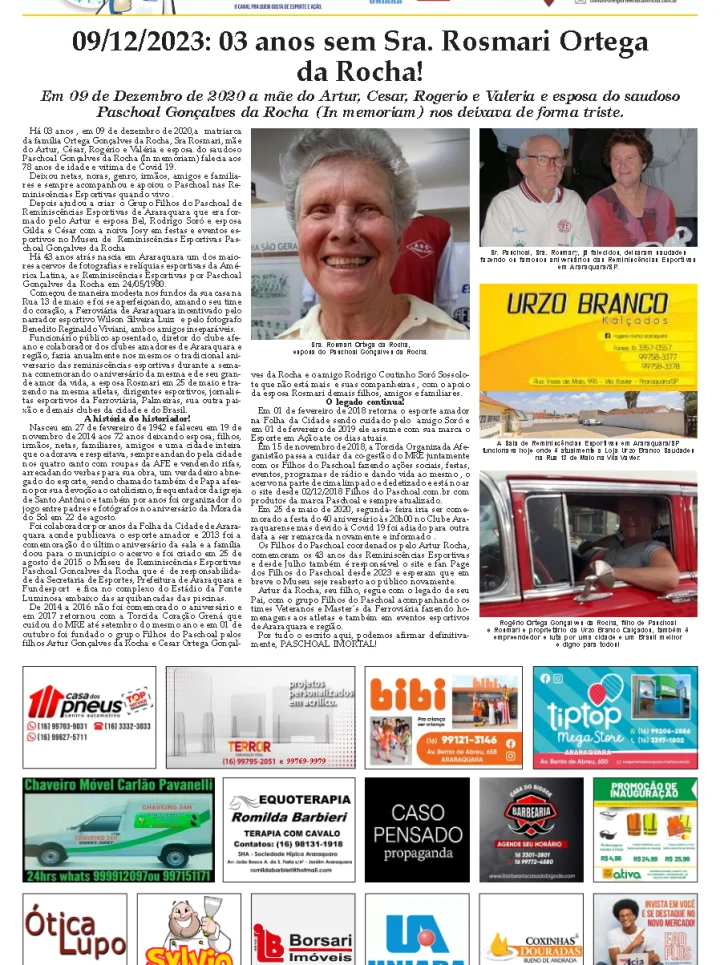 FATOS E FOTOS - FOLHA DA CIDADE DE ARARAQUARA!13/12/2023 - QUARTA-FEIRA COM LILIANE FISCARELLI!!