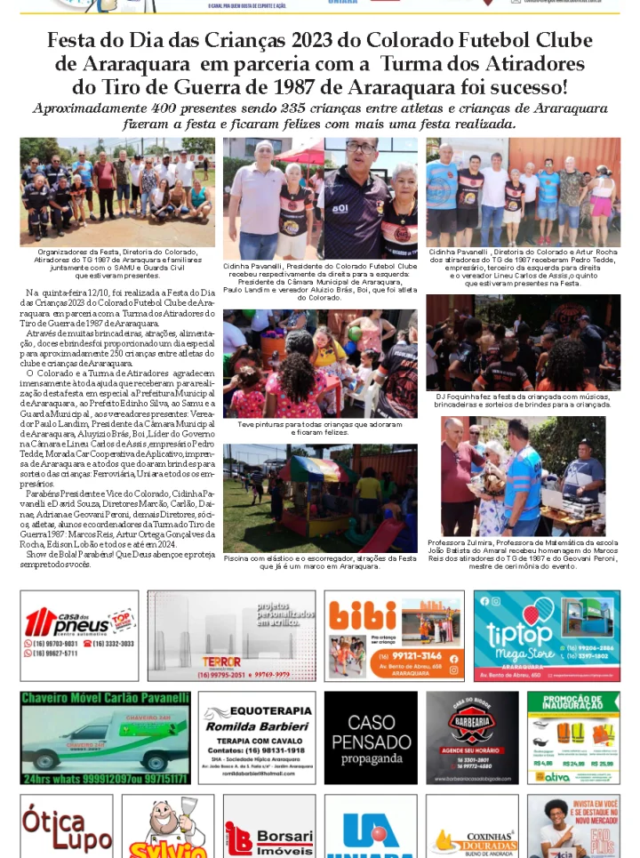 FATOS E FOTOS - FOLHA DA CIDADE DE ARARAQUARA!17/10/2023 - TERÇA-FEIRA COM LILIANE FISCARELLI!!