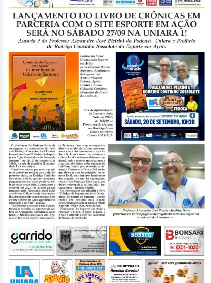 FATOS E FOTOS - FOLHA DA CIDADE DE ARARAQUARA - 20/09/2025 - SÁBADO!