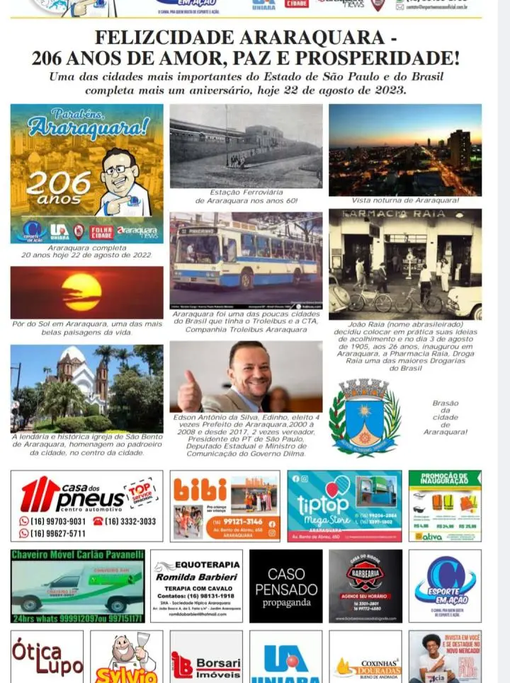 FATOS E FOTOS - FOLHA DA CIDADE DE ARARAQUARA!22/08/2023 - TERÇA-FEIRA COM LILIANE FISCARELLI!