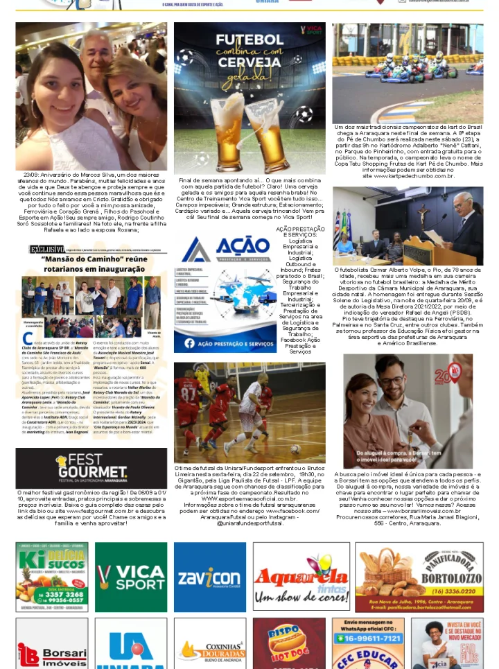 FATOS E FOTOS - FOLHA DA CIDADE DE ARARAQUARA!23/09/2023 - SÁBADO COM LILIANE FISCARELLI!