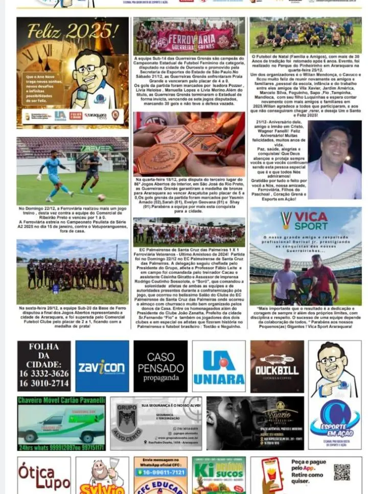 FATOS E FOTOS- FOLHA DA CIDADE DE ARARAQUARA! 28/12/2024 - SÁBADO !