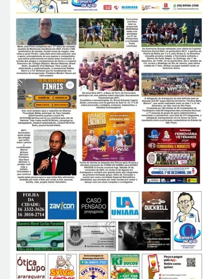 FATOS E FOTOS - FOLHA DA CIDADE DE ARARAQUARA! 30/11/2024 - SÁBADO !