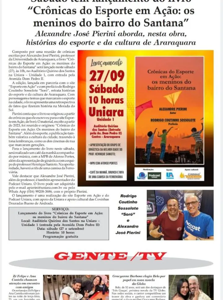 FOLHA DOIS - FOLHA DA CIDADE DE ARARAQUARA - 26/09/2025 - SEXTA-FEIRA!
