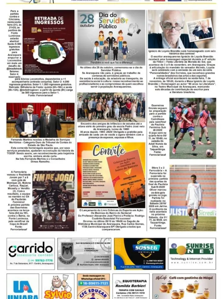 FOTOS E FATOS - FOLHA DA CIDADE DE ARARAQUARA - 31/10/2025 - SEXTA-FEIRA!