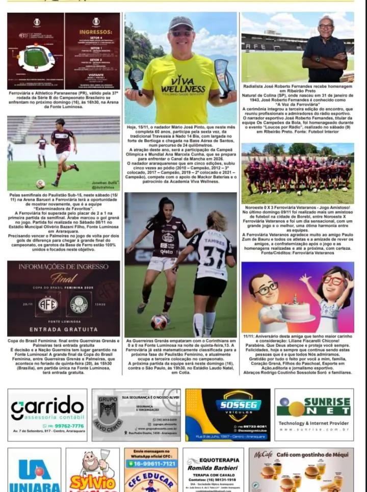 FOTOS E FATOS - FOLHA DA CIDADE DE ARARAQUARA - 15/11/2025 - SÁBADO!