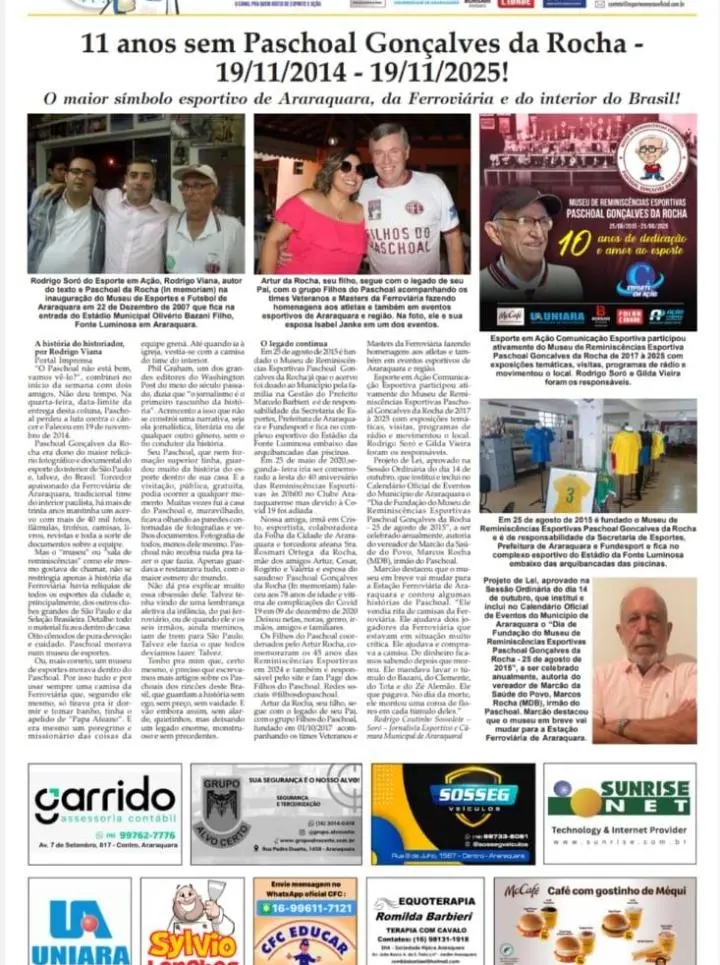 FOTOS E FATOS - FOLHA DA CIDADE DE ARARAQUARA - 19/11/2025 - QUARTA-FEIRA!