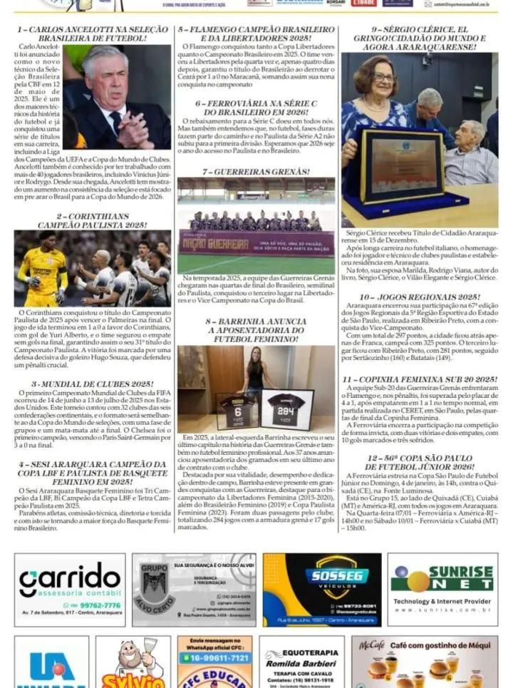 FOTOS E FATOS - FOLHA DA CIDADE DE ARARAQUARA - 31/12/2025 - QUARTA-FEIRA!