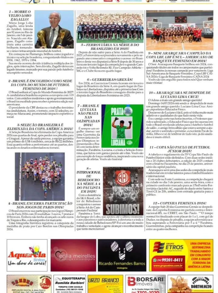 RETROSPECTIVA 2024- FOLHA DA CIDADE DE ARARAQUARA! 31/12/2024 - TERÇA-FEIRA !