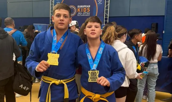 VIctor e Gabriel Silva de Araraquara são Campeões Europeus de Jiu Jitsu 2026!